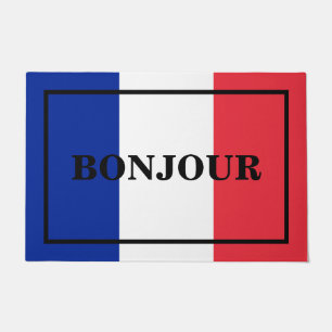 KUNDENBONJOUR-Textentwurf unter der Flagge FRANKRE Fußmatte
