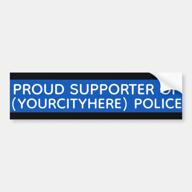 Kundendienst der Stadtpolizei Thin Blue Line Autoaufkleber (Vorne)