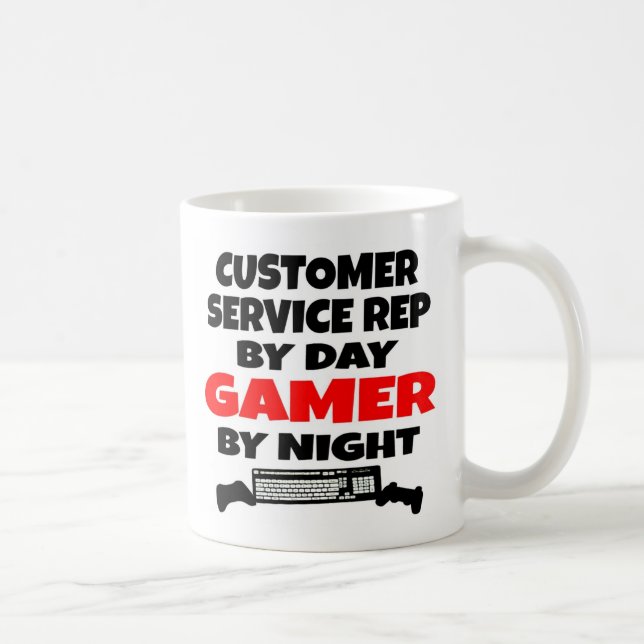 Kundendienstmitarbeiter Gamer Kaffeetasse (Rechts)