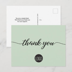 Kundenempfehlung Geschäftsvorlage Grün Postkarte