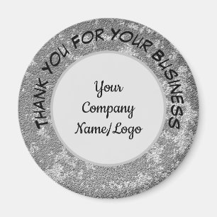 Kundenempfehlung Marbled Gray Business Promo Magnet