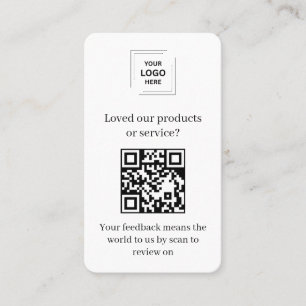 Kundenfeedback-QR-Review Geschäftlicher Stil Visitenkarte