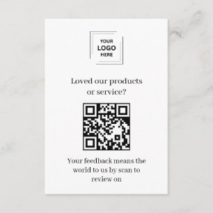Kundenfeedback-QR-Überprüfungsanfrage Einlage Begleitkarte