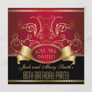 Kundengebundene 80. Geburtstags-Party Einladung
