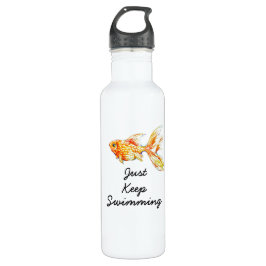 Kundengebundene Goldfisch-Kunst-Wasser-Flasche Edelstahlflasche