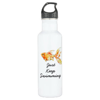 Kundengebundene Goldfisch-Kunst-Wasser-Flasche Edelstahlflasche