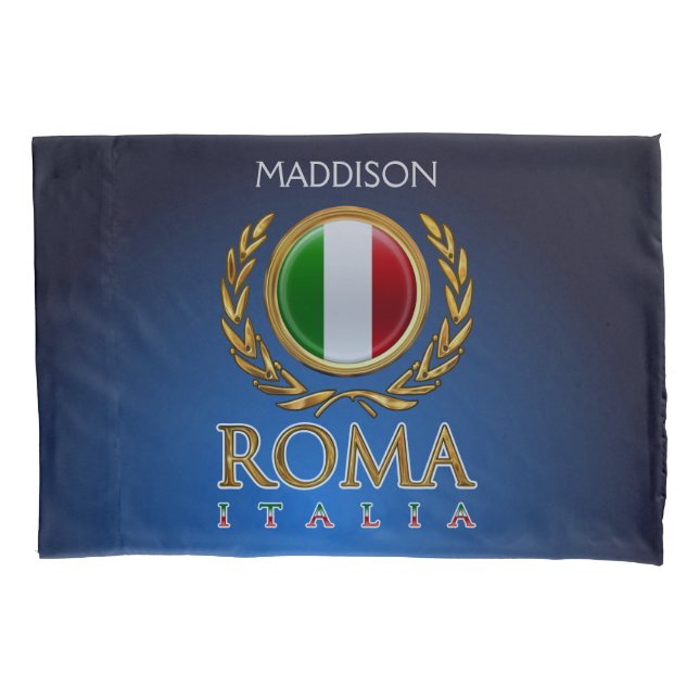 Kundengebundene italienische Flagge Kissenbezug (Vorderseite)