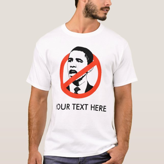 KUNDENGEBUNDENE OBAMA-SLOGANS T-Shirt (Vorderseite)
