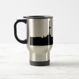 Kundengebundene Ölplattform-Silhouette Reisebecher