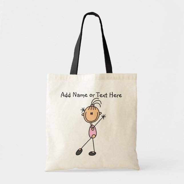 Kundengebundene rosa Mädchengymnast-Taschen-Tasche Tragetasche (Vorne)