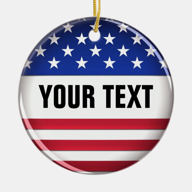 Kundengebundene USA-Verzierung Keramikornament (Vorne)