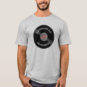 Kundengebundene Vinylaufzeichnung T-Shirt