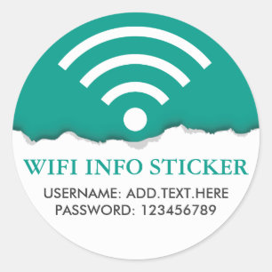 Kundengebundene Zugangs-Informationen WiFis Runder Aufkleber