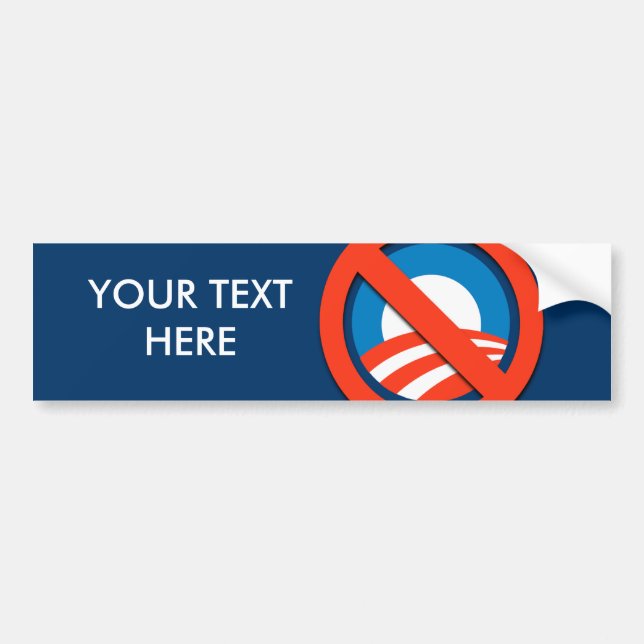 KUNDENGEBUNDENER ANTI-OBAMA SLOGAN AUTOAUFKLEBER (Vorne)