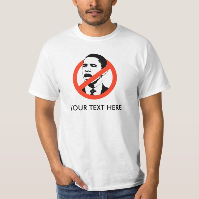 KUNDENGEBUNDENER ANTI-OBAMA SLOGAN T-Shirt (Vorderseite)