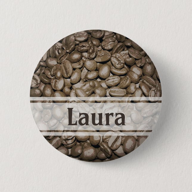 Kundengebundener barista Entwurf Button (Vorderseite)