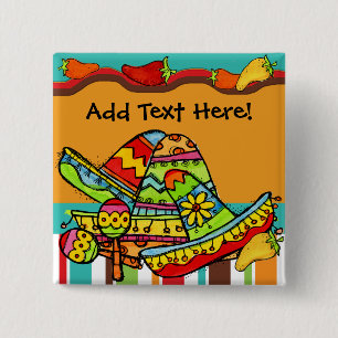 Kundengebundener Fiesta-Knopf Button