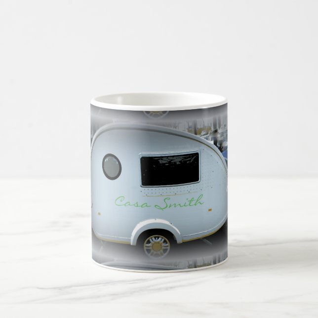 Kundengebundener Retro Teardropcamper Kaffeetasse (Mittel)