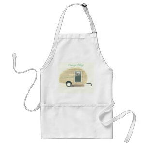 Kundengebundener Retro Teardropcamper Schürze