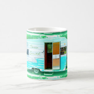 Kundengebundener Retro Vintager Wohnwagencamper Kaffeetasse