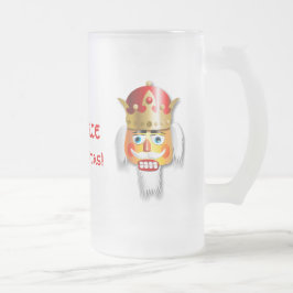 Kundengebundener Weihnachtsnussknacker-König Mattglas Bierglas