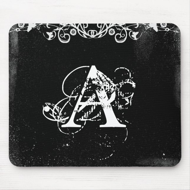 Kundengebundenes Anfangsmonogramm Mousepad (Vorne)