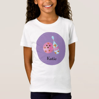 Kundengebundenes der Bowlings-T-Shirt des Mädchens T-Shirt