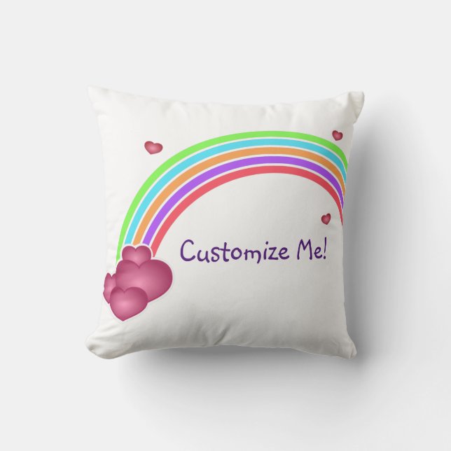 Kundengebundenes Regenbogen-Kissen Kissen (Vorderseite)