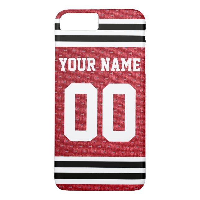 Kundengebundenes Sport-Hockey Jersey Case-Mate iPhone Hülle (Rückseite)