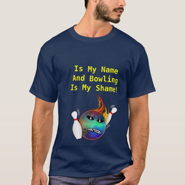 Kundengerecht meine Bowlings-Schande T-Shirt (Vorderseite)