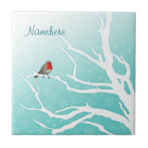 Kundengerecht: Robin in einem Baum Fliese