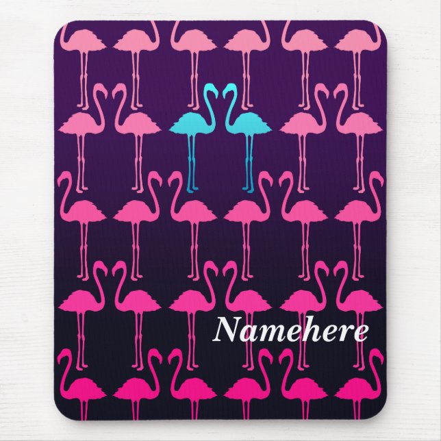 Kundengerecht: Rosa Flamingo Mousepad (Vorne)