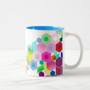 Kundengerecht: Sechseckig Zweifarbige Tasse