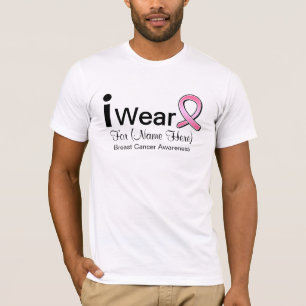 Kundengerecht trage ich Brustkrebs-Band T-Shirt