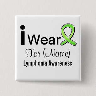 Kundengerecht trage ich ein Lymphom-Band Button