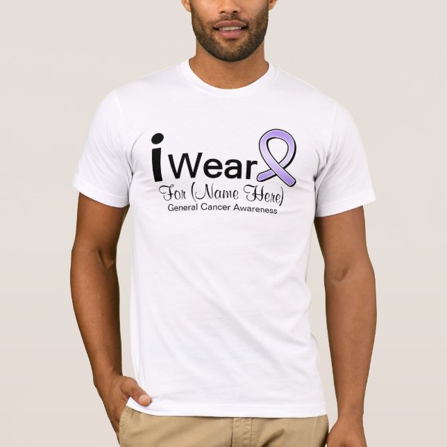Kundengerecht trage ich General Cancer Ribbon T-Shirt (Vorderseite)