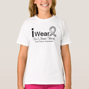 Kundengerecht trage ich Hirntumor-Band T-Shirt