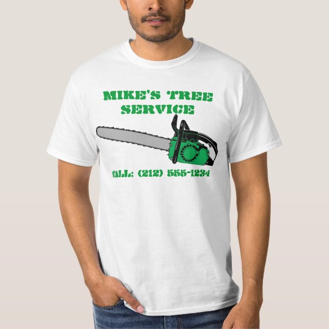 KUNDENGERECHTE Baum-Service-T - Shirts (Vorderseite)