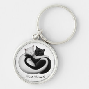 Kundengerechte beste Freund-Katzen Keychain Schlüsselanhänger