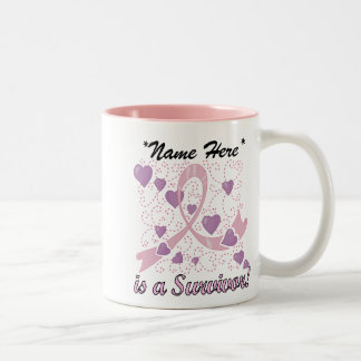 Kundengerechte Brustkrebs-Überlebend-Tasse Zweifarbige Tasse