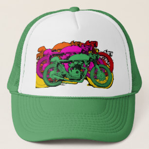 Kundengerechte bunte Pop-Kunst-Motorräder Truckerkappe