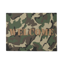 Kundengerechte Camouflage WILLKOMMEN Fußmatte, 18"
