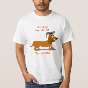 Kundengerechte Dackel-HundeAbschluss-Schablone T-Shirt