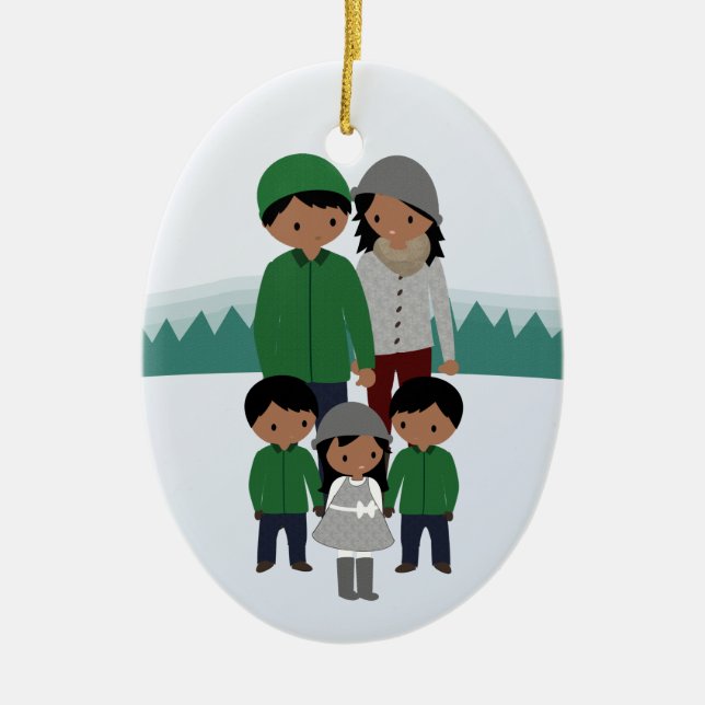 Kundengerechte Familie Verzierung der Keramik Ornament (Vorne)