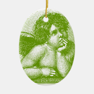 Kundengerechte Farbe des kleinen Engels Keramik Ornament