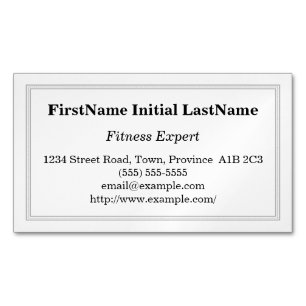 Kundengerechte Fitness-sachverständige magnetisch Magnetische Visitenkarte