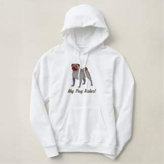 Kundengerechte gestickte Mops-Sweatshirts Bestickter Hoodie