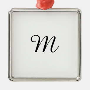 KUNDENGERECHTE GEWOHNHEIT FERTIGEN MONOGRAMM-WEISS SILBERNES ORNAMENT