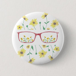 Kundengerechte Gläser und Gänseblümchen-Knopf Button