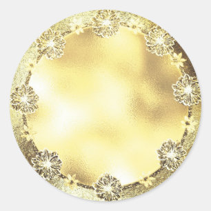 Kundengerechte Goldhintergrund-Schablone Runder Aufkleber